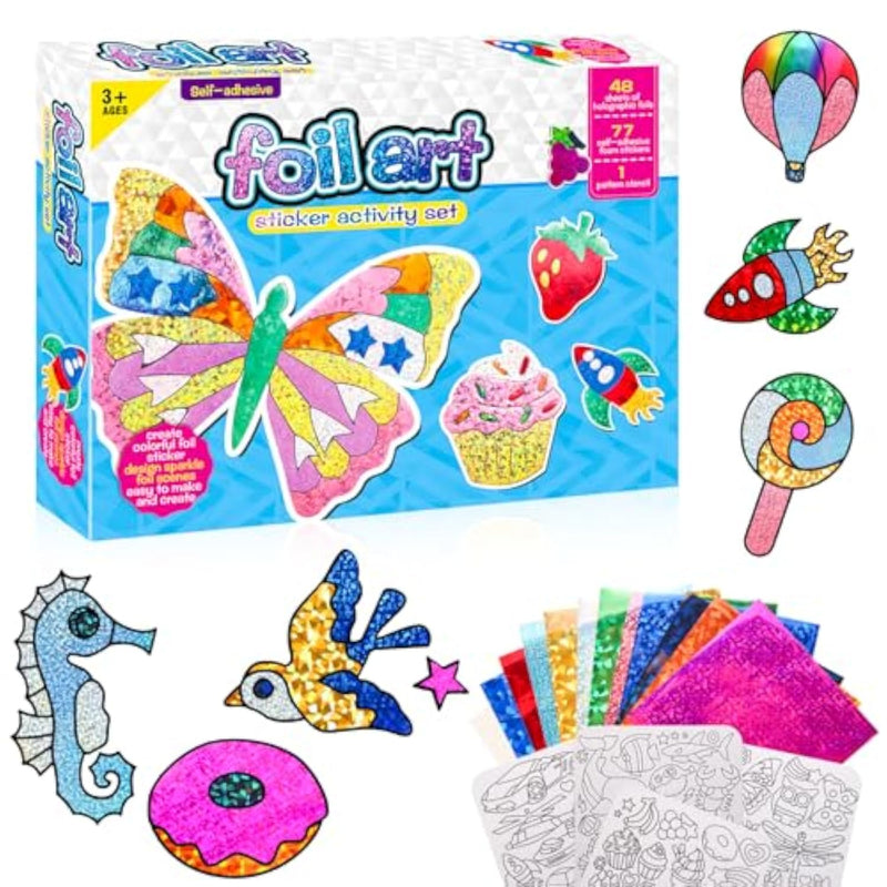 Foil Art Kit for Kids - Foils Fun Craft Kits & Supplies No Mess Art for Kids
