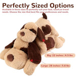 Brown Dog Weighted Stuffed Animals - 22 Inch 4.5 Pounds Weighted Plush Dog Stuffed Animals - Big Stuffed Dog Weighted Plush Pillow - Cute Plush Toys Gifts For Kids & Adults (22" 4.5 Lbs)