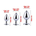 Cute Pink Metal Butt Plug Adult Toy - Choose Your Size or Set of 3