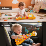 Toys For 1 2 Year Old Boy And Girl Birthday Gift: Baby Musical Guitar Piano Toys 12-18 Month With Animal Sound And Light, 1St First Learning Educational Gift For Toddlers