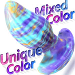 Anal Plug Butt Plug With Safe T-Shaped Base Mixed-Color Silicone Prostate Massager Dilator Sex Toy For Women Men Masturbation (M)