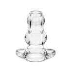 Perfectfit Brand Double Tunnel Plug, Hollow Butt Plug, Pfblend, Tpr/Silicone, Use For Anal Training, Clear, Medium