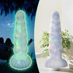 Anal Plug Butt Plug With Strong Suction Cup Luminous Liquid Silicone Dildo Masturbator G-Spot Anal Clitoris Vaginal Stimulator Sex Toy Dildo Prostate Massager For Men Women Couple Play (L)