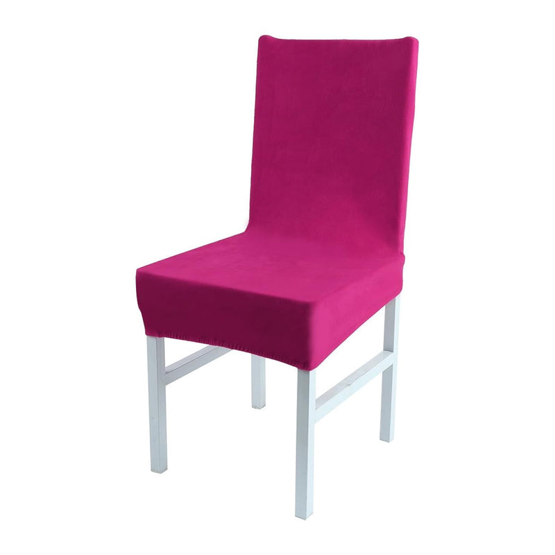 Plush Dining Chair Cover,Parson Chair Slipcover Stretch Spandex Velvet Bar Sto
