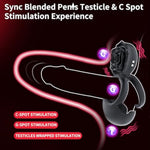 Rose Cock Ring Stimulator With Testicles Massager & Clitoral Stimulator, Pleasure Penis Ring Vibrator, Dual Motors 10 Vibration Modes For Male Or Couples, Waterproof Adult Sex Toys