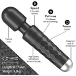 Sex Toy For Women, Clitoral Stimulator With 20 Vibrations & 8 Speeds,Hand-Held Cordless Sex Toys Vibrator For Her Pleasure, Rechargeable And Waterproof(Black)