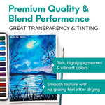 Watercolor Paint Essentials Set with 24 Vibrant Colors and Paintbrush