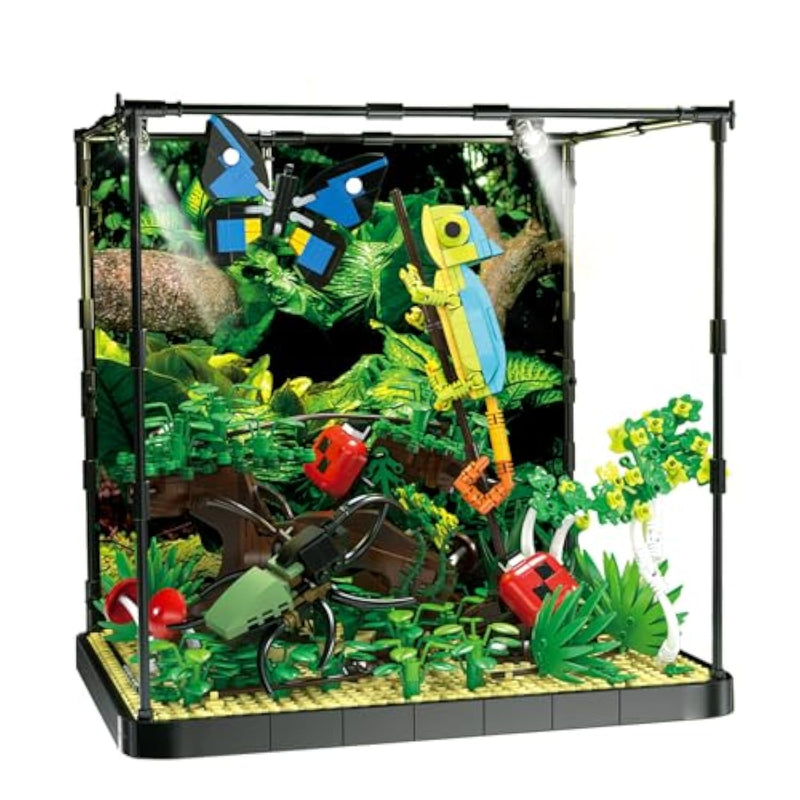 Flowers Botanical Butterfly Garden Building Set For Adutls,Animals Insect Tank Building Toy Set For Boys And Girls 12 Years Up 1284 Pcs
