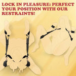 Sex Bondage Bdsm Restraints Sex Toy Sets With Adjustable Straps, Bondage Restraints Kit Adult Toys, Hanging Door Leg & Hand Cuffs For Couple 3 Pcs