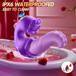 Vibrator Adult Sex Toys For Women - 4 In 1 Tongue Thrusting Vibrators Dildo Rose Sex Toys With 10 Licking Clitoral & 10 Vibration Mode, Sucking Clit Stimulator Pleasure Tools For Female Couples Games