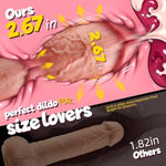 2.67” Diameter Huge Thick Dildo Realistic Silicone Dildos With Strong Suction Cup For Hands-Free And Anal Play, 7.8" Girth G-Spot Giant Dildo Anal Sex Toys For Women And Men