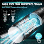 Male Masturbator Sex Toys For Men - Male Sex Toy Penis Pump With 3 Suctions & 4 Vibrations, Mens Hands Free Masturbators Blowjob Adult Toys With 3D Sleeve, Ergonomic Shell Male Stroker(Black)