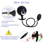 Inflatable Anal Butt Plug for Prostate Stimulation and Vaginal Dilator with Rolling Steel Ball