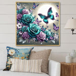Butterfly Diamond Painting Kit, 5D Diamond Art Home Decor Gift, 13.8x13.8in