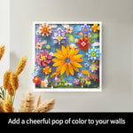 Micro Brick Flower Building Set, 3D Floral Wall Art Craft Kit for Ages 8+