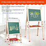 Double-Sized Blackboard Chalkboard Kids Easel with Paper Roll