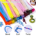 100 Pcs Light Blue Pipe Cleaners, 12 Inch Chenille Stems for DIY Crafts