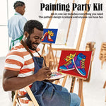 2 Pack Couples Paint Party Kits Pre Drawn Canvas For Adults Paint And Sip Kit Date Night Games For Couples Painting (8X10 Inches, Crown High Heel And Sneakers)