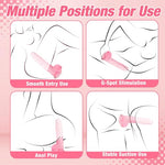 7 Inch Dildo Sex Toys, Realistic Pink Silicone Anal Dildos with Strong Suction Cup, Soft Flexible Lifelike Penis for Vaginal G-Spot and Anal Play, Adult Toys for Men Women Beginners Couples, Solo Play