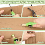 Cardboard Cutter For Kids - Cardboard Tools For Kids, Cardboard Cutting Tool Set With Fold-Roller & Gloves, Stem Educational Construction Toys Gift For 5-9 Year Old Boys Girls