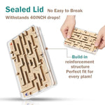 Handheld Fidget Puzzle Game For Kids And Adults - Challenging Wooden Labyrinth Marble Maze For Teen Boys - Fun Brain Teaser Puzzle Fidget Toys For Travel Stocking Stuffer Party Favor For Kids Ages 8+