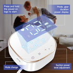 Electric Nipple Inverted Corrector Sunken Short Nipples Sucker Correction Puller Breastfeeding Pump Led Touch Screen Rechargeable Portable For Women&Men - White