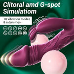 Realistic Vibrator Sex Toys,Clitoral G Spot Female Vibrators With 10 Powerful Vibrating Modes,Waterproof Bullet Dildo Anal Stimulator For Adult Sex Toys For Women Couples Dildos (Brownish)