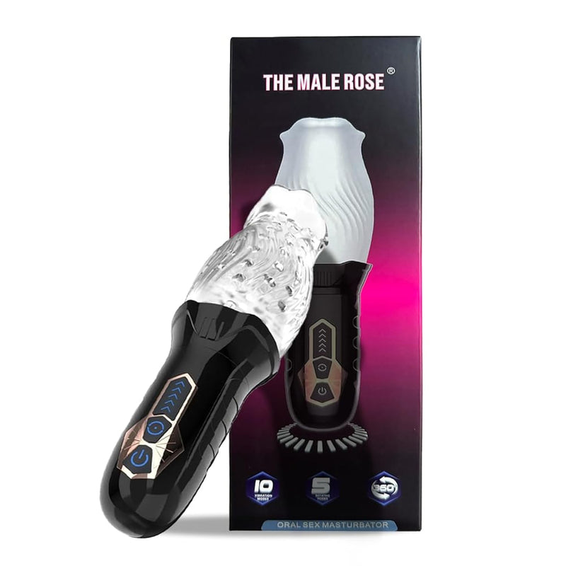The Authentic Male Rose Male Rotating Masturbator Masturbators For Pleasure Adult Sex Toy Penis Vibrator Male Masturbater Blowjob Toy Silicone Male