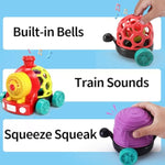 Baby Toy Train, Infant Soft Cars Toy For 6-12 Month Boy Gifts, Musical Train Toy For Toddlers 1-3, Sensory Ball Rattles Push And Go Truck, Development Babies Birthday Gift 6 7 8 9 10 12 Month