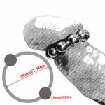Stainless Steel Cock Ring Beaded Penis Ring Glans Ring Erection Enhancing Orgasm Increase Semen Lock Sex Toys For Men Delay Ejaculation(1.10")