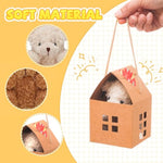 10 Pcs Mini Bears Plush Stuffed Small Fuzzy Bulk Animal Doll, Curly Teddy Bear Party Favors Valentine'S Day Gift Toys With Paper Houses For Kids' Birthday Party Supplies(Brown, Apricot)
