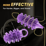 Penis Rings Sleeve Cock Ring Cock Sleeve Delay Ejaculation Stronger Erection Enhancement Adult Sex Toys For Men Penis Pump Extender Girth Extension Enhance Partner Experience-Purple