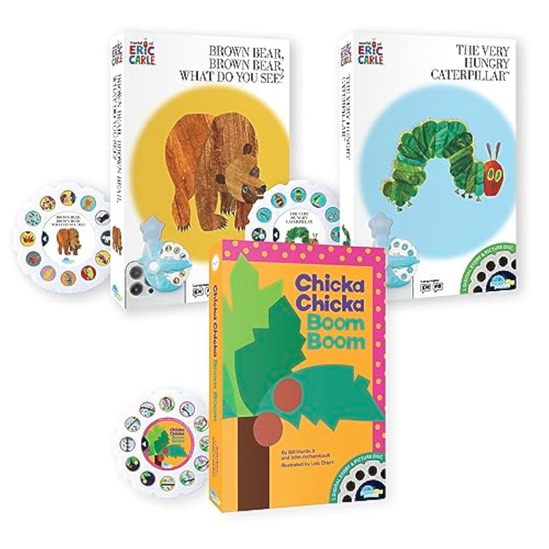 Storytime 3 Storybook Reels Set, Eric Carle The Very Hungry Caterpillar, Brown Bear, Chicka Chicka Boom Boom, Digital Stories Early Learning Gifts For Kids Projector Sold Separately