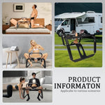 Sex Chair Adjustable Height Sex Bench Bouncing Mount Sex Stool Weightless Position Bouncer Chair With Handrail And Dildo Stainless Portable Elastic Chairs Bdsm Sex Novelty Toy For Adult Game (Black)