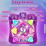 Dance Mat For Girls, Light-Up 6-Button Dance Pad With Wireless Bluetooth & 5 Game Modes, Kids Electronic Dance Mats Musical Dancing Toys Christmas Birthday Gifts For Boys Girl Aged 3 4 5 6 7 8 9 10+