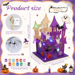 6 Set Wooden Castle House Craft Kits for Halloween DIY