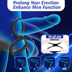 Male Prostate Massager Anal Sex Toys 360°Rotating Dildo With 10 Vibration Modes C-Shaped Remote Control Anal Butt Plug With Silicone Cock Rings Male Vibrator P-Spot Stimulator Adult Toys For Couples