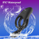 Vibrating Cock Ring Clitoral Vibrator - Silicone Dual Penis Rings Clitoris Stimulator With 10 Vibration Modes, Adult Sex Toys Couple Massager For Men Longer, Harder, Stronger Erections Stamina - Black