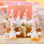 16 Sets One Silly Goose Birthday Decor Adopt A Goose Favors Small Stuffed Plush Animal With Birthday Party Hats Ribbon Bow For Adopt A Pet Theme Party Supplies Gifts Baby Shower