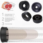 Male Masturbator Penis Pump Sleeve, Male Sex Toy Stroker Penis Vacuum Pump 4 Inner Sleeve Ring, Air Pressure Device Accessories Male Penis Extender Adult Sex Toys For Men