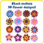 Glitter Foam Stickers for Personalized 3D Flowers, Pack of 144