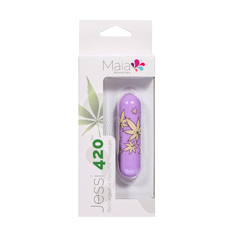 Jessi 420 Violet Rechargeable Super Charged Mini Bullet, Purple