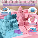 Unicorn Sensory Table with 2.6Lbs Sand, Sand Table with Lid