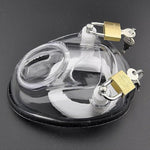 Penis Cage Sex Toy Chastity Girdle Men With Three Lock And 3 Sizes Ring Transparent Bondage Extreme Male Gents Key