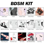 Sex Toys Bdsm Restraints Dildo, 36Pcs Kit Bondage Gear And Accessories For Adult Women And Couples (Blcak, 23 Piece Set)