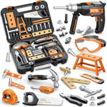 Kids Tool Set With Tool Box & Electronic Toy Drill, 41Pcs Toddler Tool Set Kids Construction Toys For Ages 3,4,5,6,7,8, Kid Tools Boy Toys For Boys Christmas Birthday Gifts