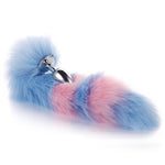 Cat/Wolf/Fox Tail Anal Plug Set with Choker and Nipple Clamps - Plush Tail Cosplay Costume