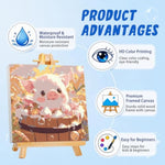 Paint by Numbers Kit for Kids with Frame and Pigments, 8x8 Inch Artwork