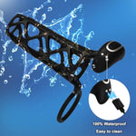 Vibrating Penis Sleeve Cock Ring, Couples Adult Sex Toys For Men Women, Penis Vibrator With App Control 10 Modes, Delay Ejaculation Erection Enhancement, Male Chastity Device Cock Cage For Sex Toy