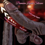 9" Realistic Black Thrusting Moving Dildo Sex Toys - Heated Vibrator Big Bbc Dildo, Suction Cup Riding Dildos For Vagina Anal, Remote Control Adult Toys For Women Men With 7 Thrusting 10 Vibrating